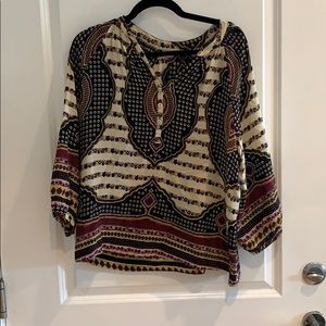 Patterned Silk Blouse